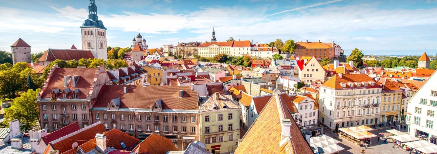Rooftop view of Tallinn, Estonia. opens a dialog