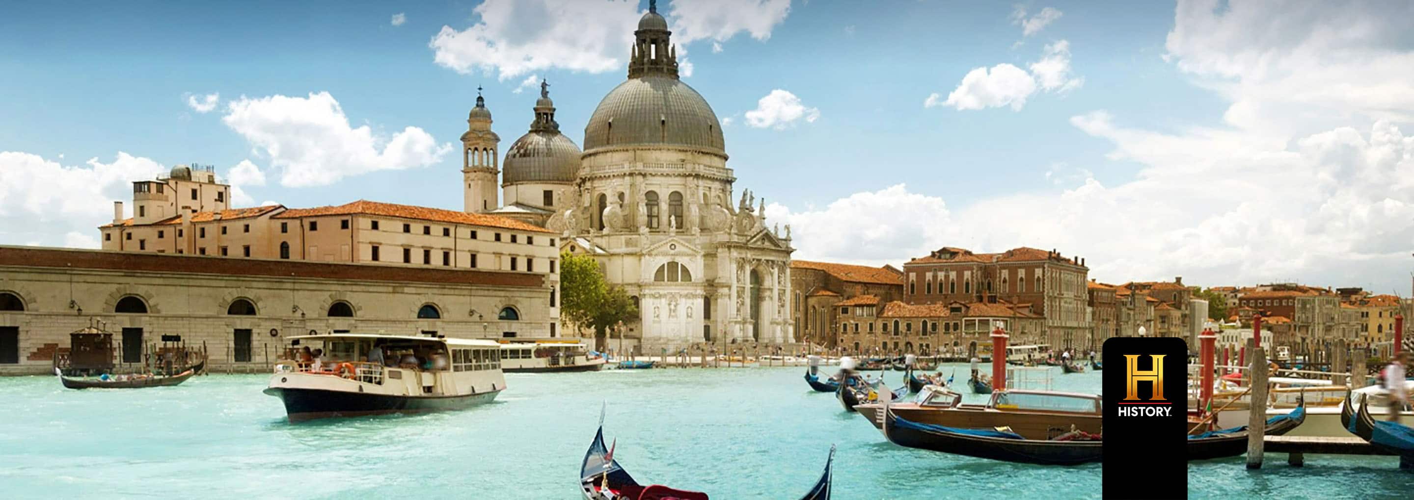 Gondolas on the canals of Venice, Italy. opens a dialog