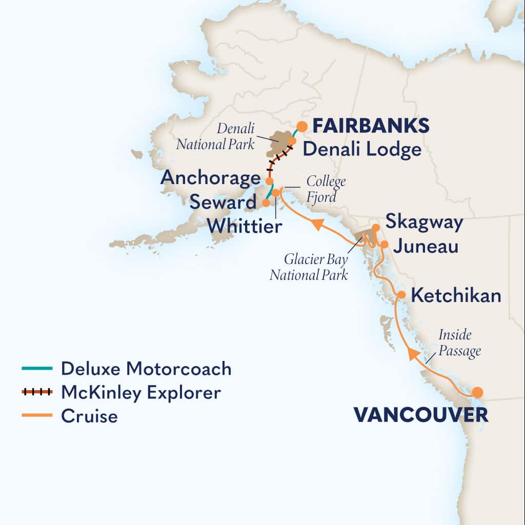 Itinerary map of 14-Day Ultimate Denali DSC