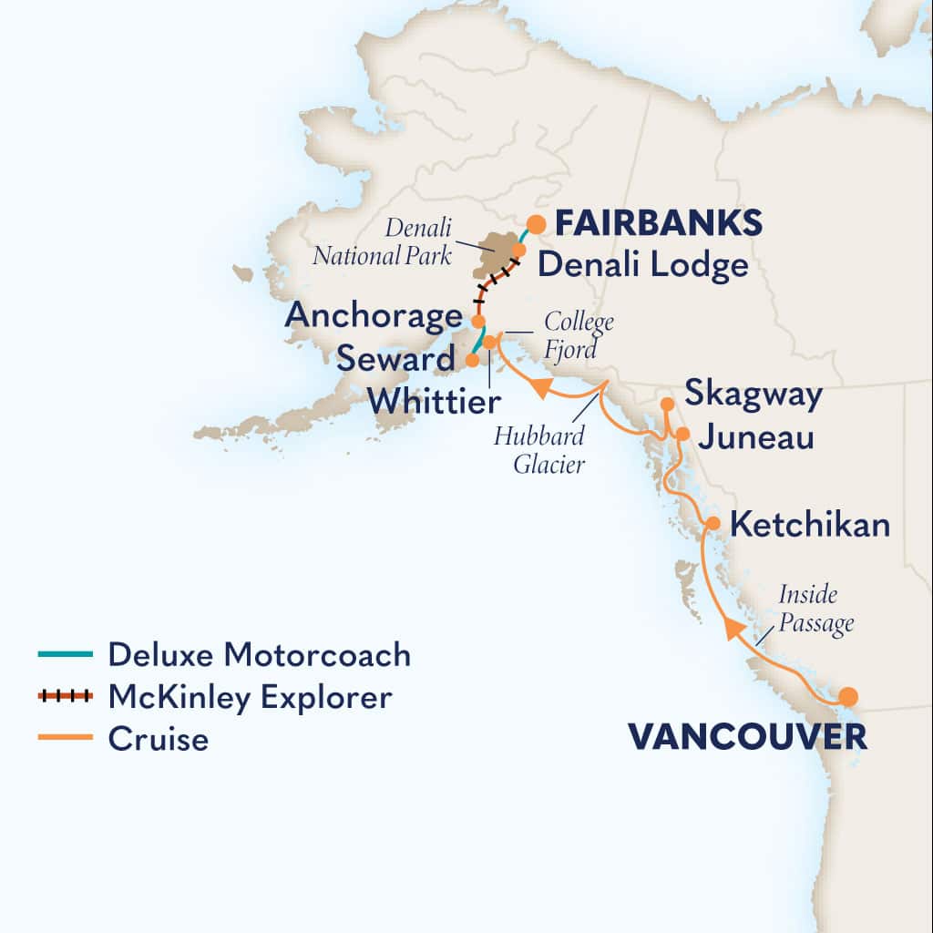 Itinerary map of 14-Day Ultimate Denali DSC
