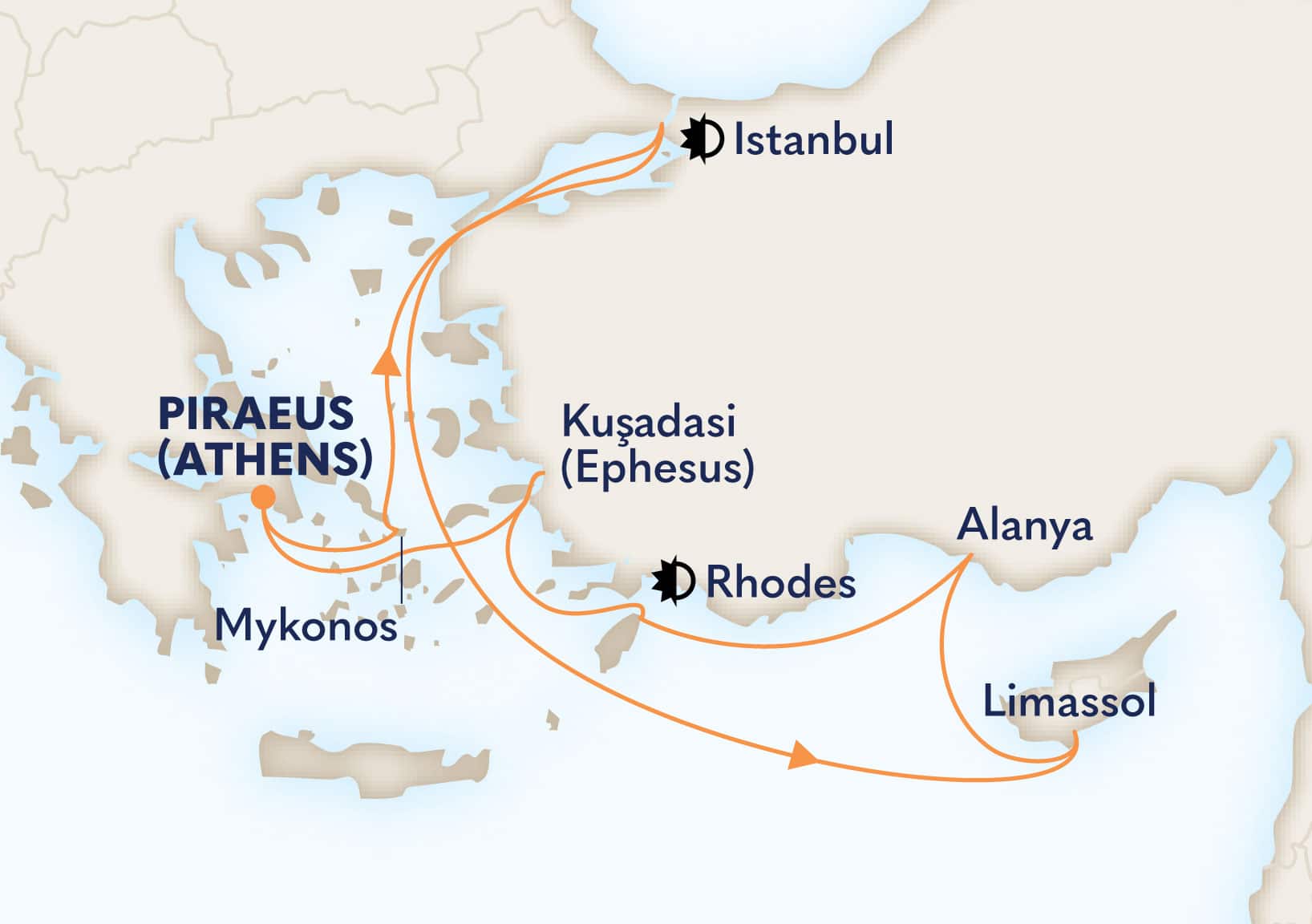 MapDepicting 11-Day Ancient Kingdoms & Turkish Delight Departs Piraeus (Athens), Greece Arrive Piraeus (Athens), Greece