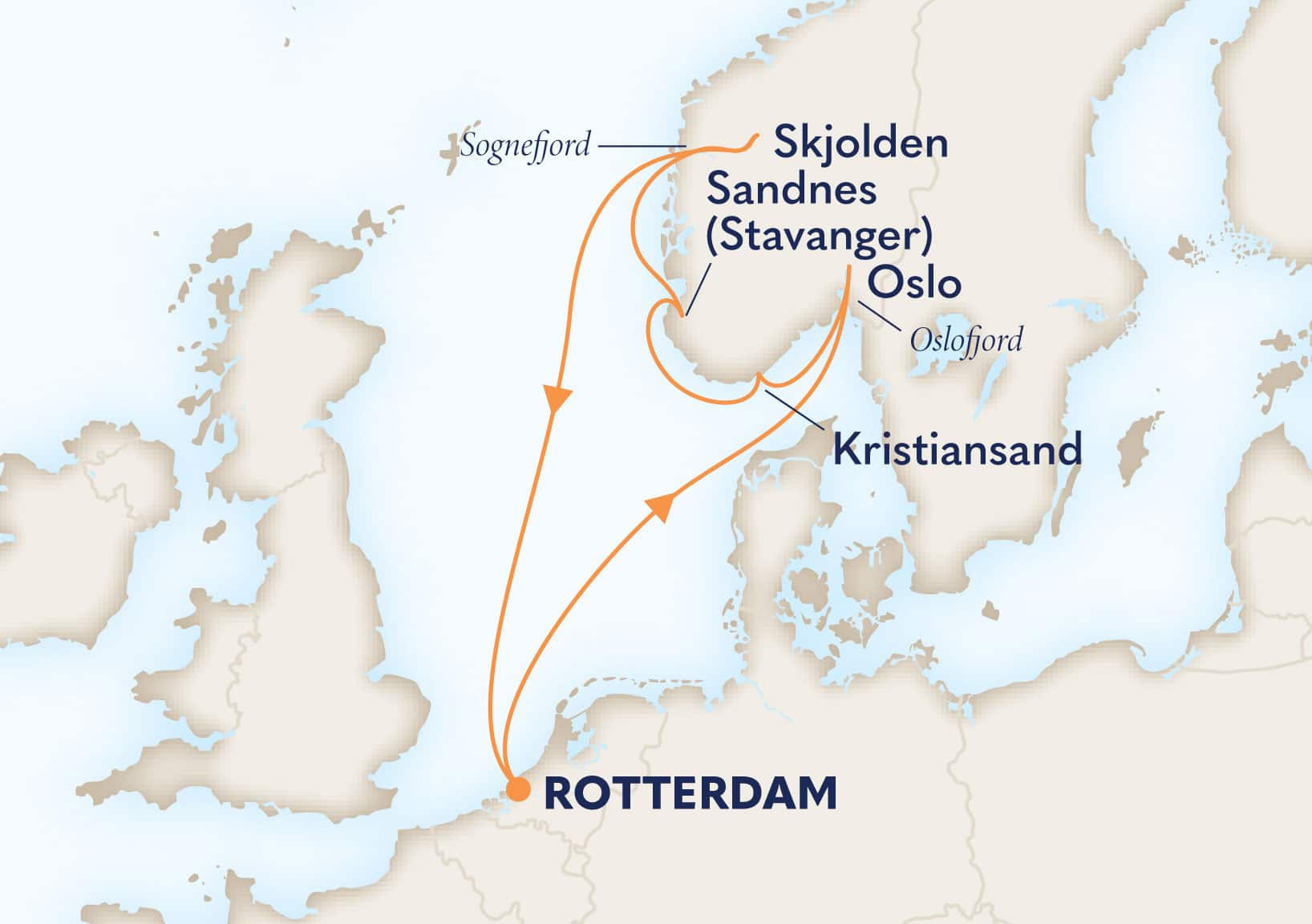 7-Day Viking Sagas Itinerary Map