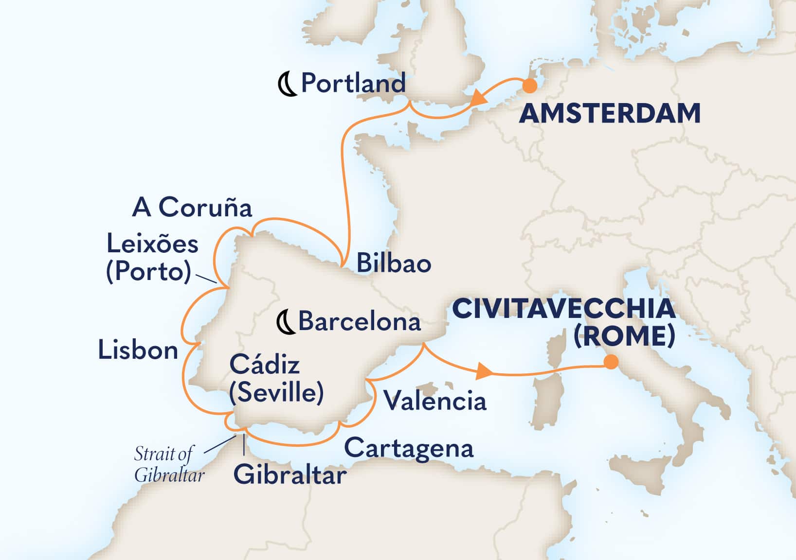 14-Day Iberian Adventure Itinerary Map