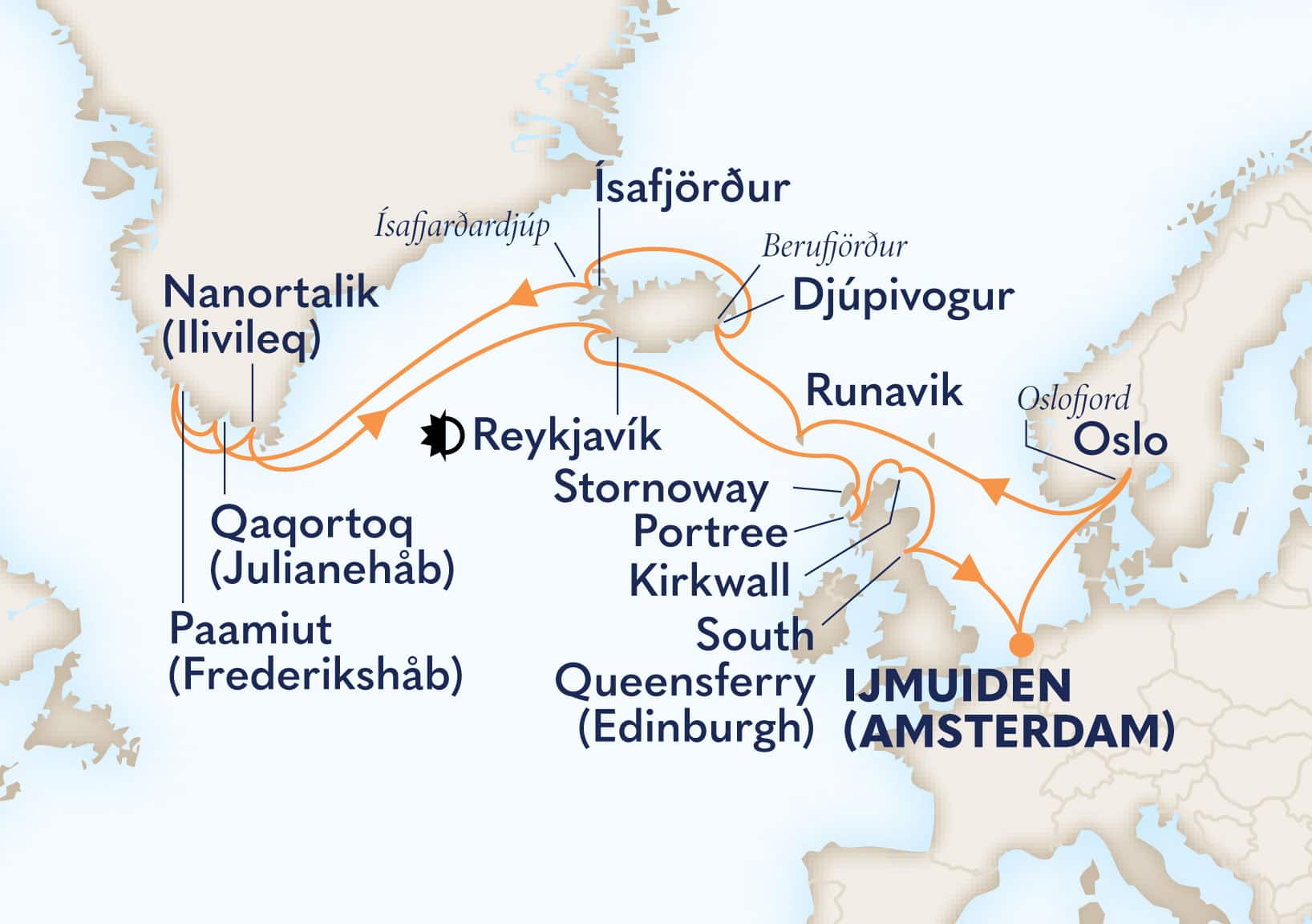 21-Day Ultimate Viking Explorer Itinerary Map