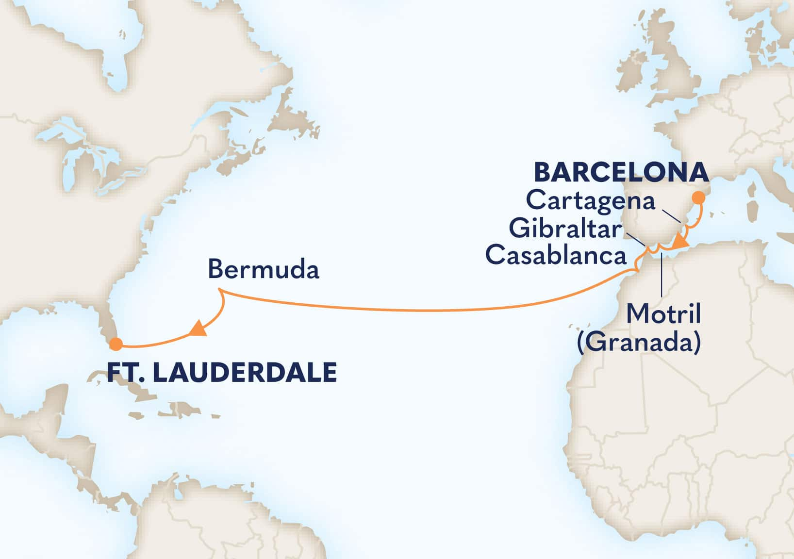 15-Day Cultural Crossing With Andalusia & Morocco Itinerary Map