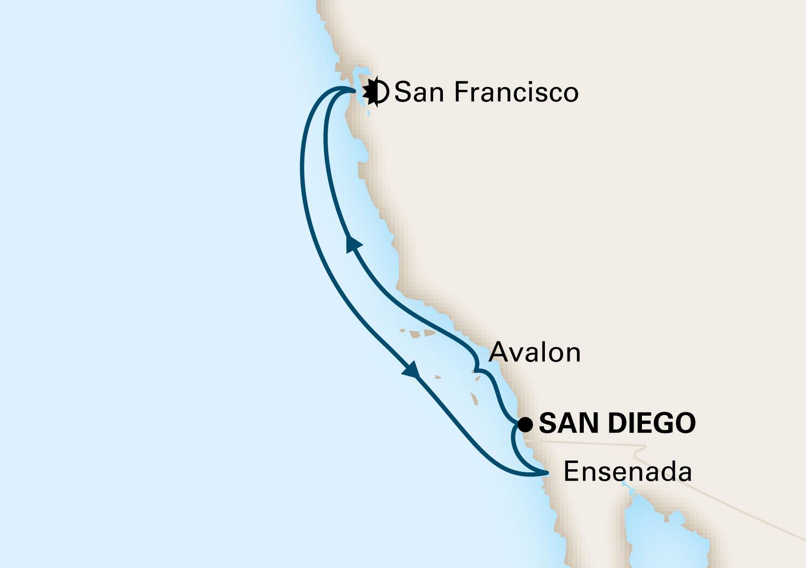 MapDepicting 7-Day Classic California Coast Departs San Diego, California, US Arrive San Diego … #2