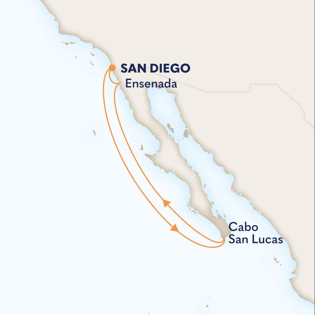 Itinerary map of 5-DAY MEXICO SUNSHINE GETAWAY