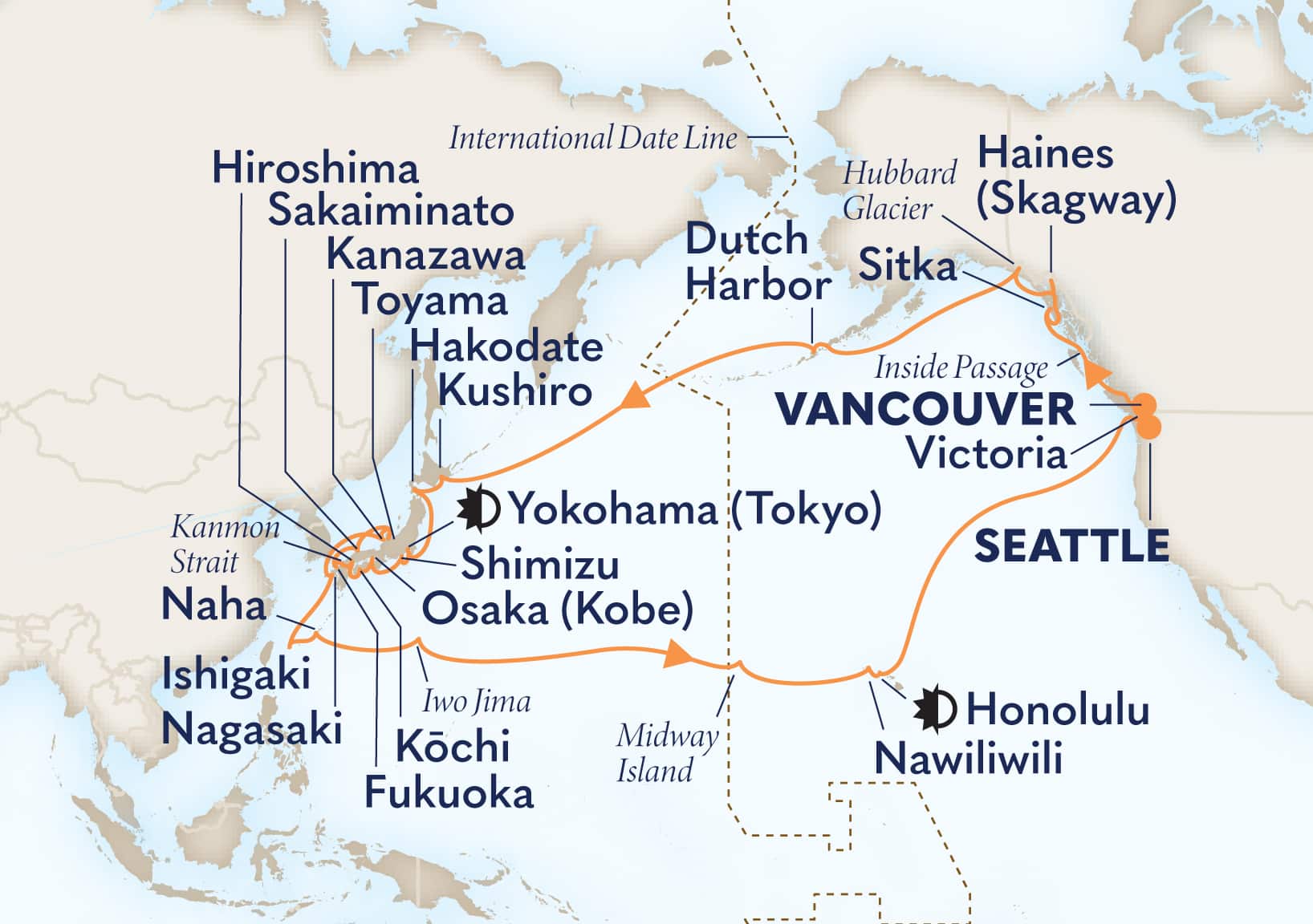 51-Day Majestic Japan Itinerary Map