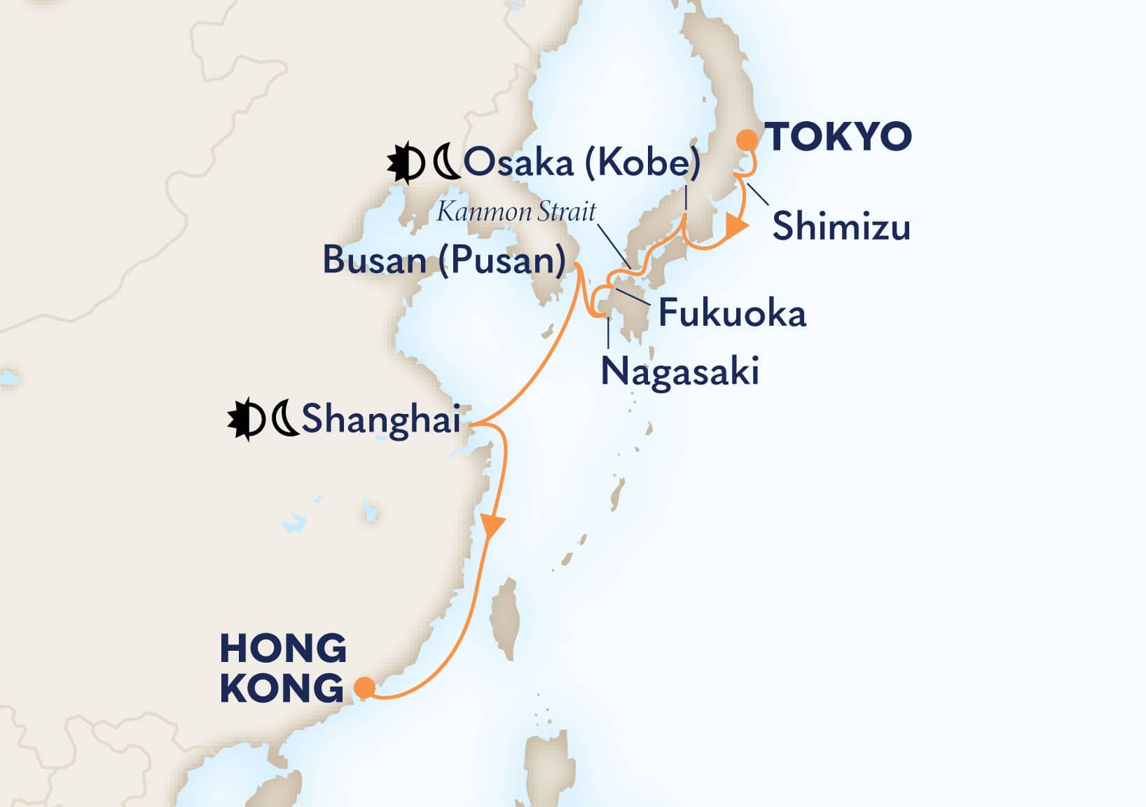 13-Day Japan & China Itinerary Map