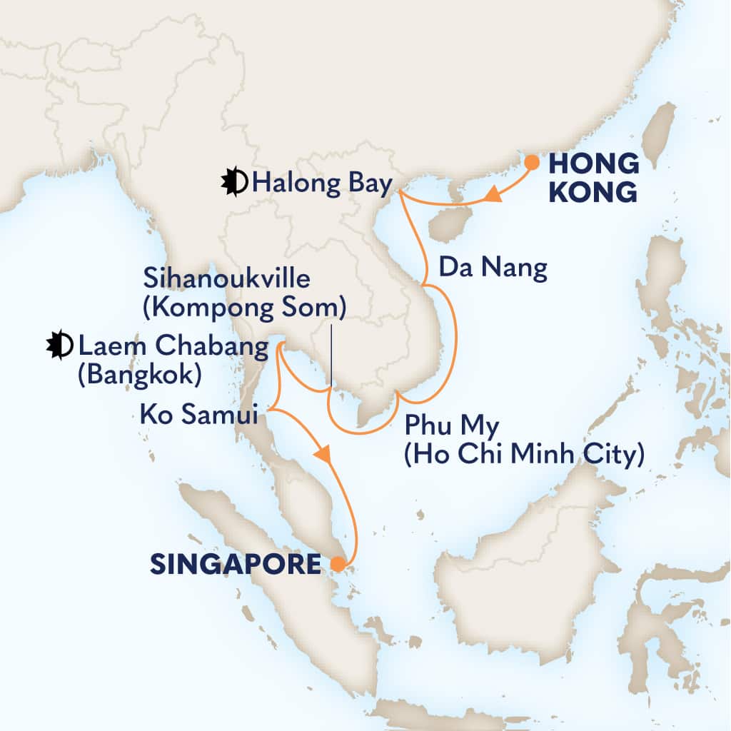 Itinerary map of 14-DAY FAR EAST DISCOVERY HOLIDAY