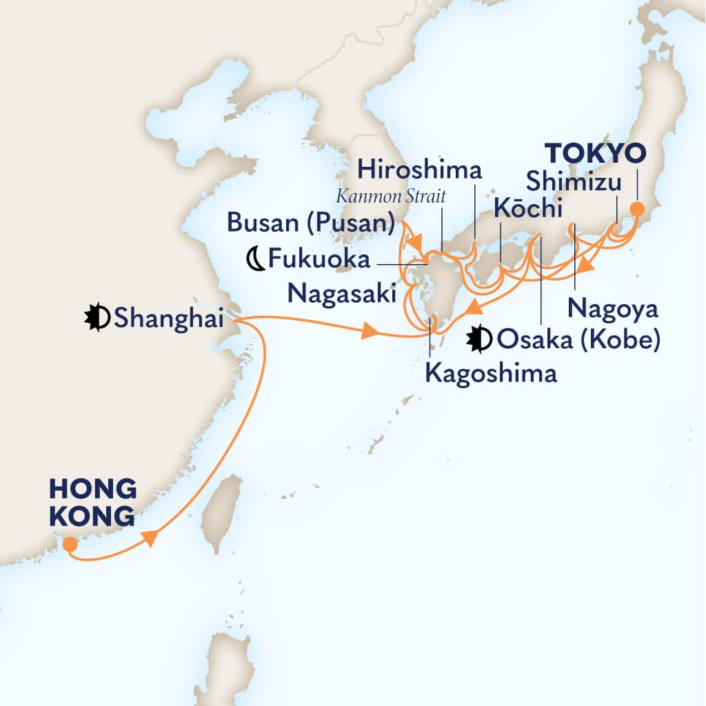 Itinerary map of 28-DAY CHINA & JAPAN FAR EAST DISCOVERY