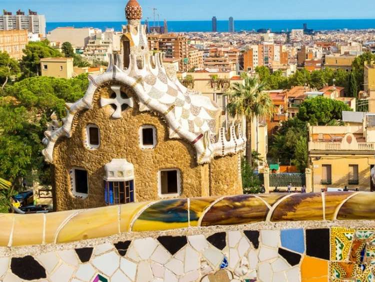 Barcelona park designed by Gaudi