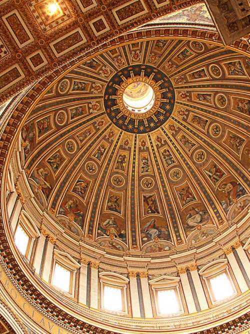 dome interior seen in vatican city