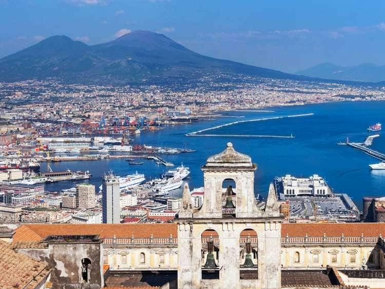 View of the city of Naples, Italy