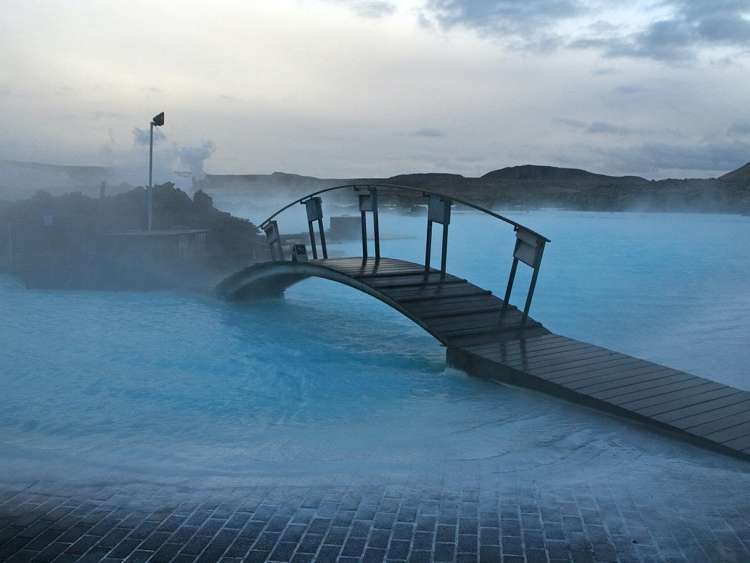 A natural hot springs sauna on a cruise to Iceland.