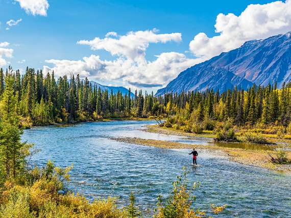 river fishing in Alaska's interior on a cruise excursion