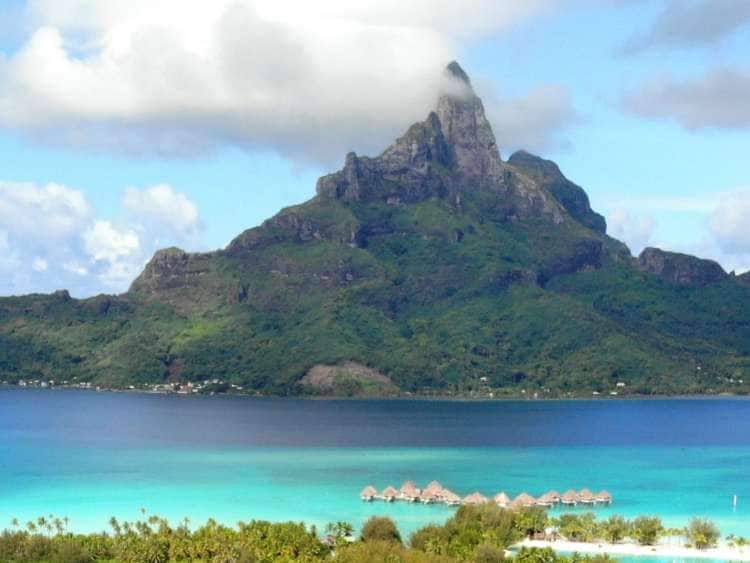 View of Mount Otemanu in Bora Bora, Tahiti