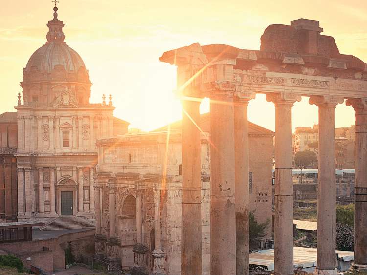 Roman forum sunrise