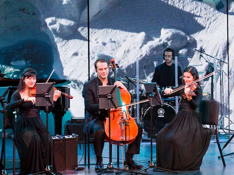 musicians on stage