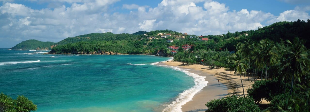 A view of the coastline in Martinique.