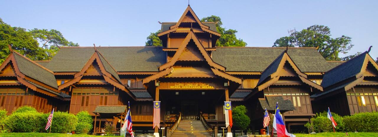 A view of the Melaka Palace in Malaysia.