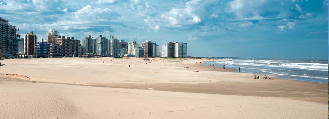 A view from the beach in Punta Este, Uruguay.