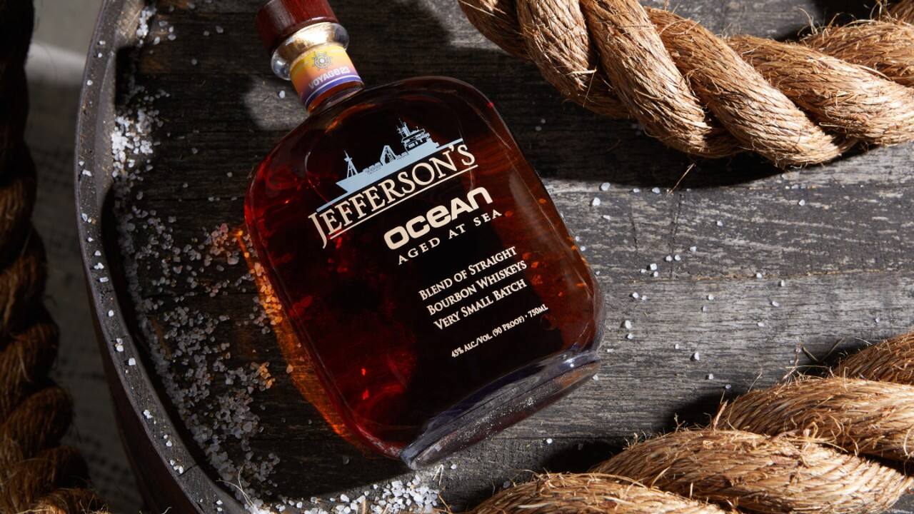 Bottle of Jefferson’s Ocean Aged at Sea bourbon.