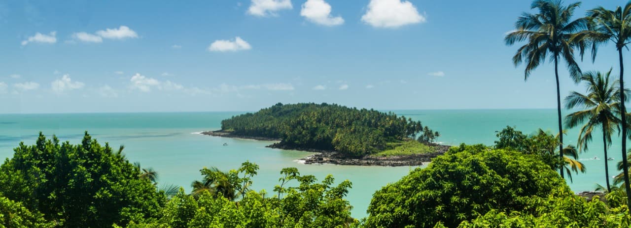 A view of Devils Island in French Guiana.