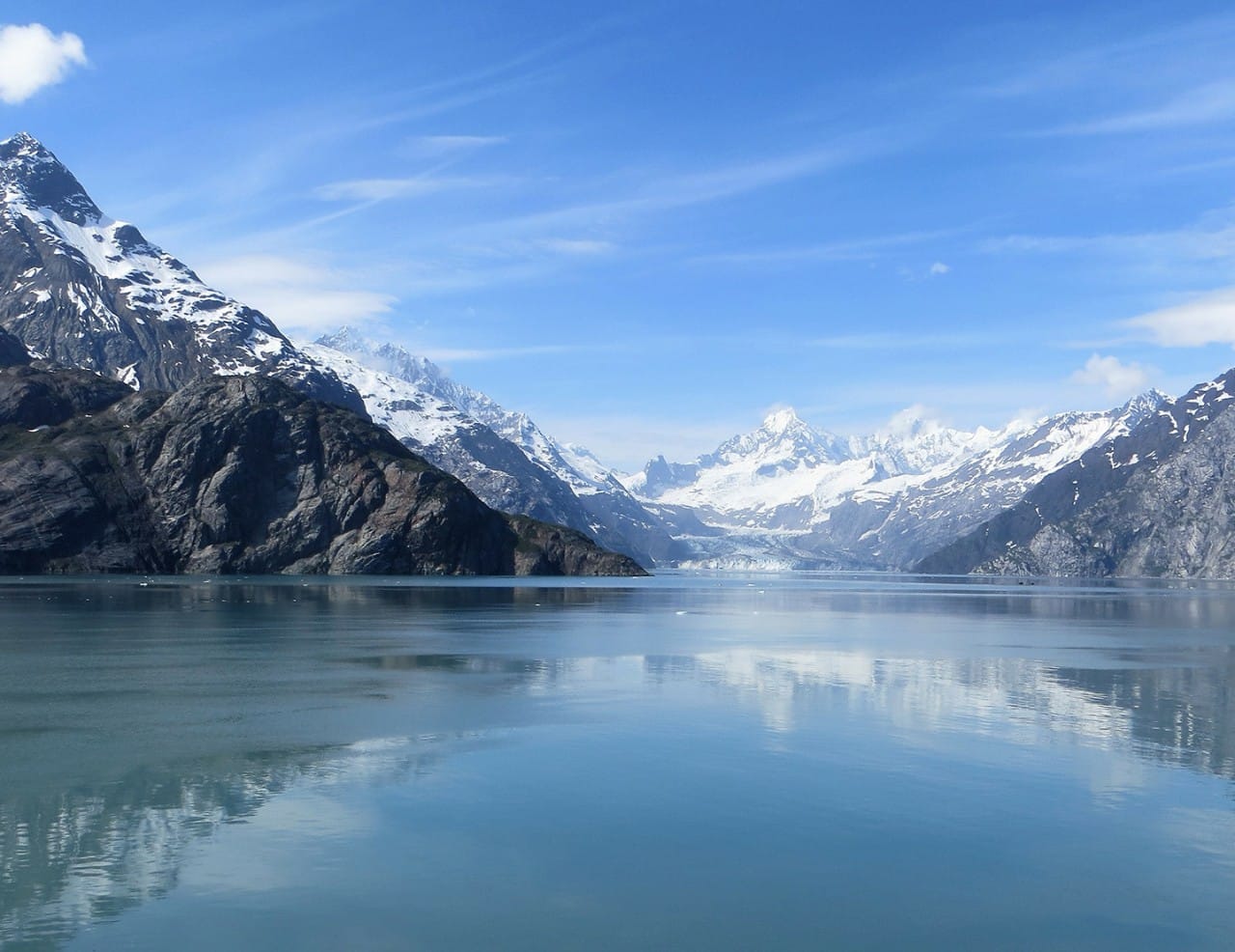 View of Glacier Bay inlet in Alaska