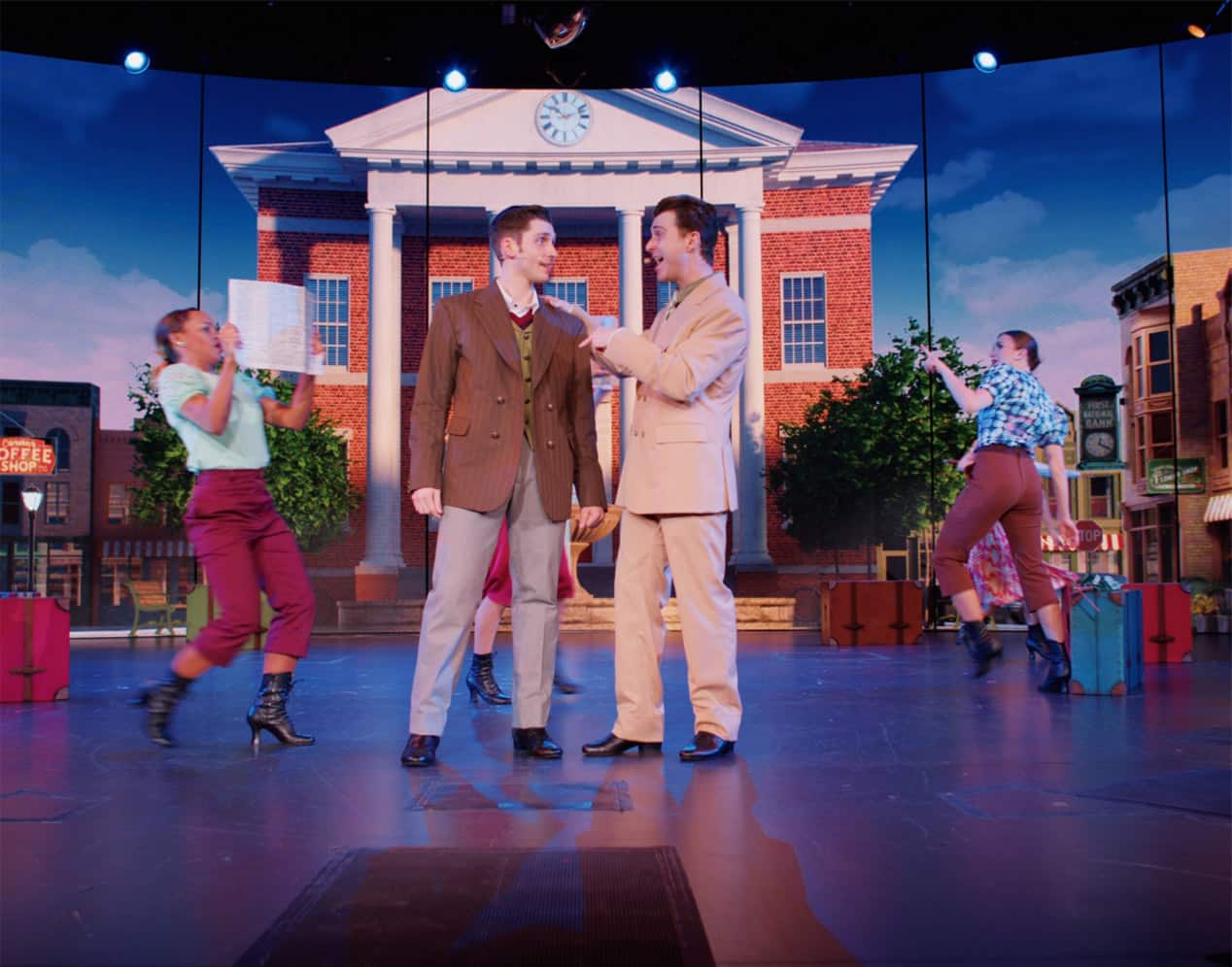 A floor show on the World Stage aboard a Holland America cruise 