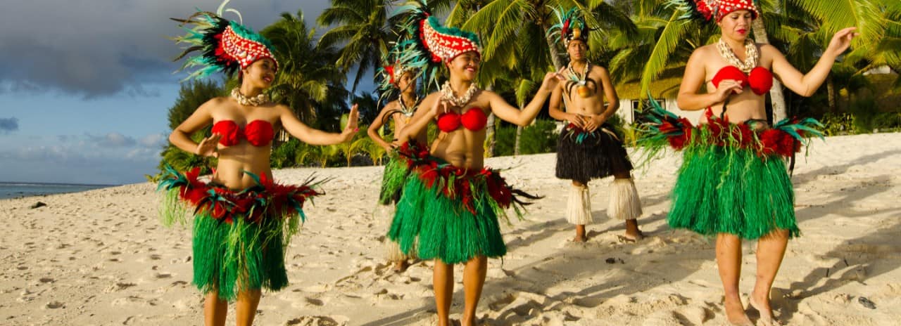 A group of Cook Islands Indigenous Performers.