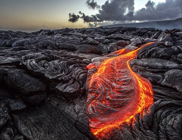 An active lava flow on the Big Island of Hawaii