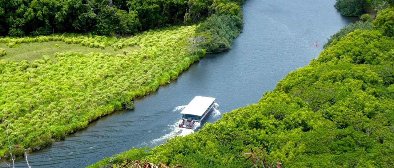 Riverboat cruise along the Wailua River in Hawaii