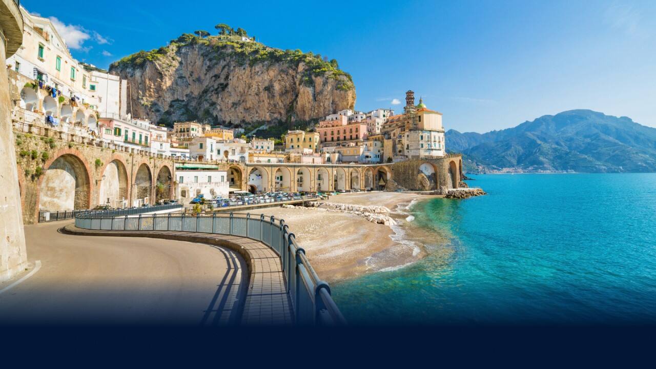 Small town of Atrani on the Amalfi Coast in Italy.