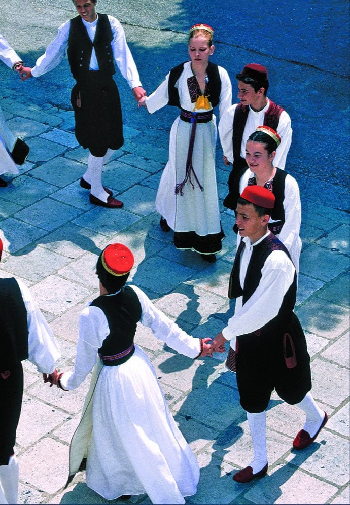 Traditional dancers performing.