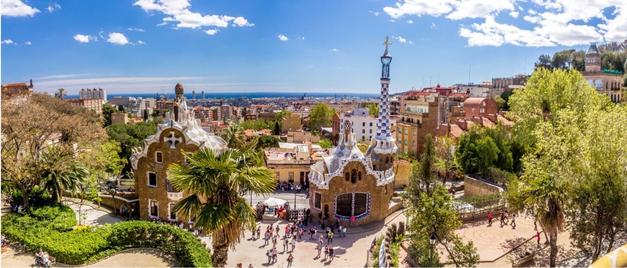 Architechture by Guadi seen in Barcelona, Spain.