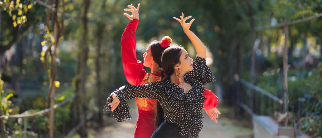 Flamenco dancers perform in Cadiz, Spain.