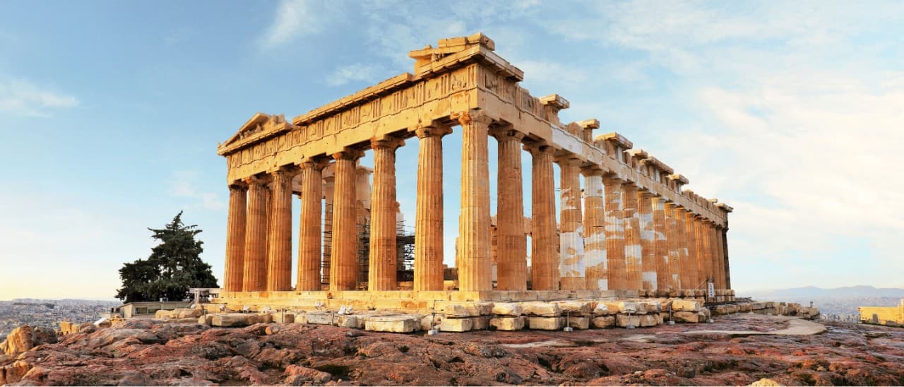 The Acropolis in Athens, Greece.