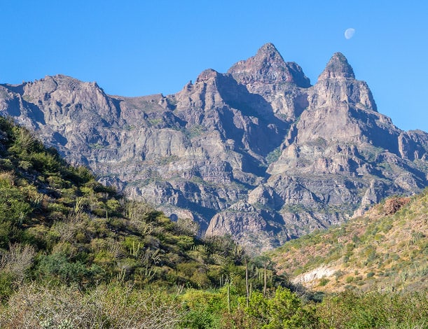 View of La Giganta mountains near Loreto, Mexico