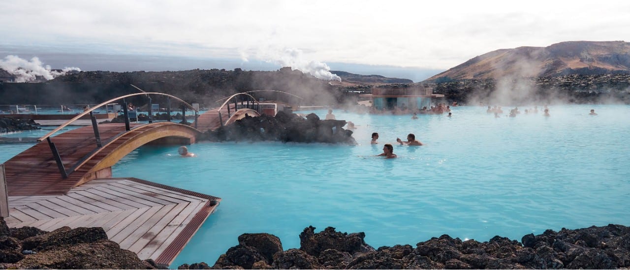 The Blue Lagoon near Reykjavik, Iceland.