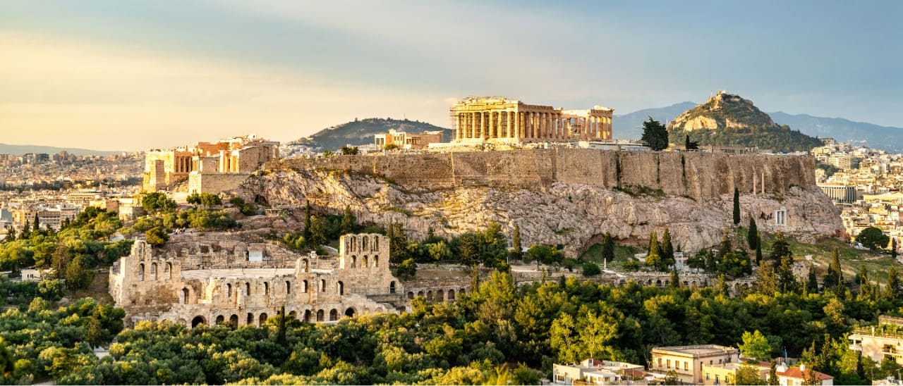 The Acropolis in Athens, Greece.