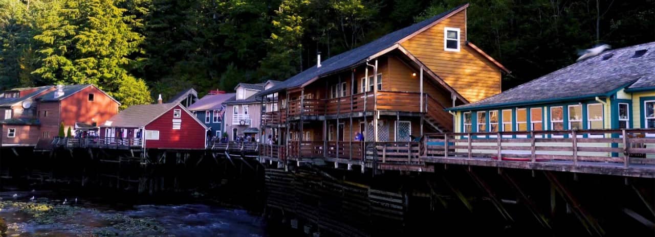 Ketchikan waterfront in Alaska